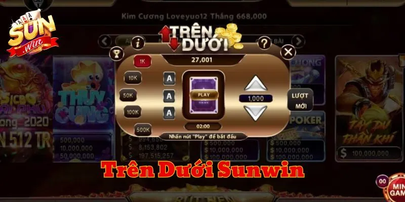Tâm lý ổn định khi chơi Trên Dưới Sunwin